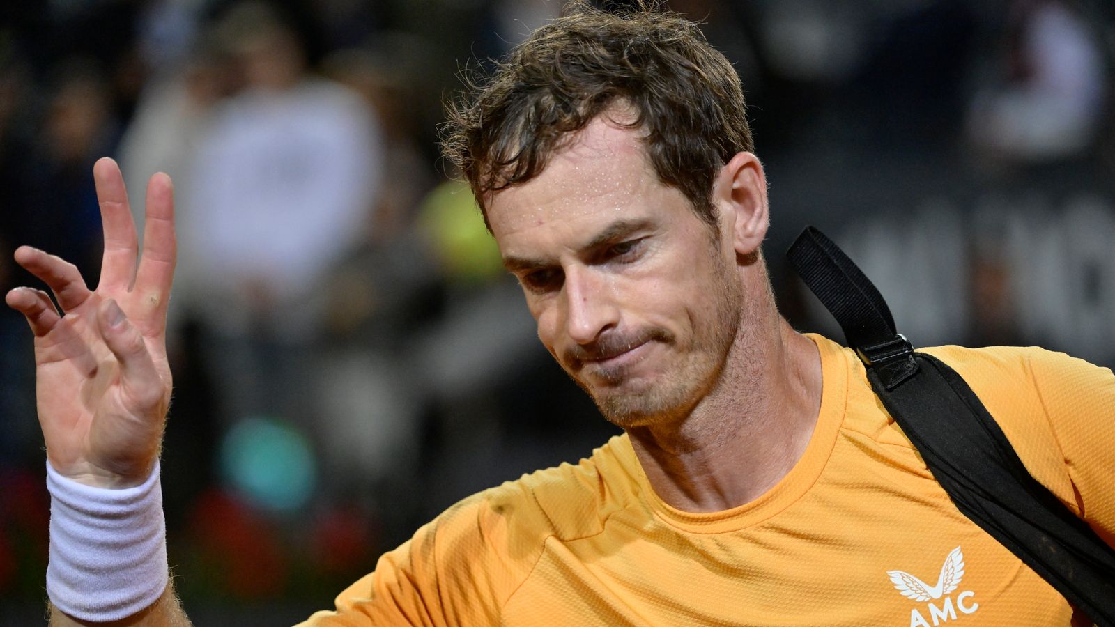 Britain&#39;s Andy Murray leaves 