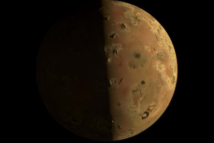 Extreme close-up of Jupiter’s moon Io captured by Juno spacecraft