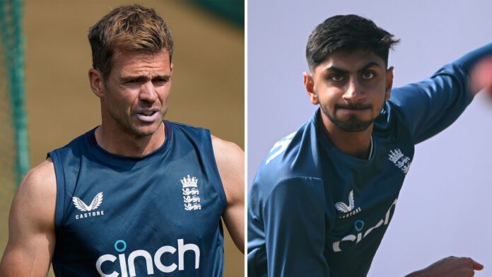 James Anderson and Shoaib Bashir have come in for Mark Wood and Jack Leach respectively for England's second Test vs India